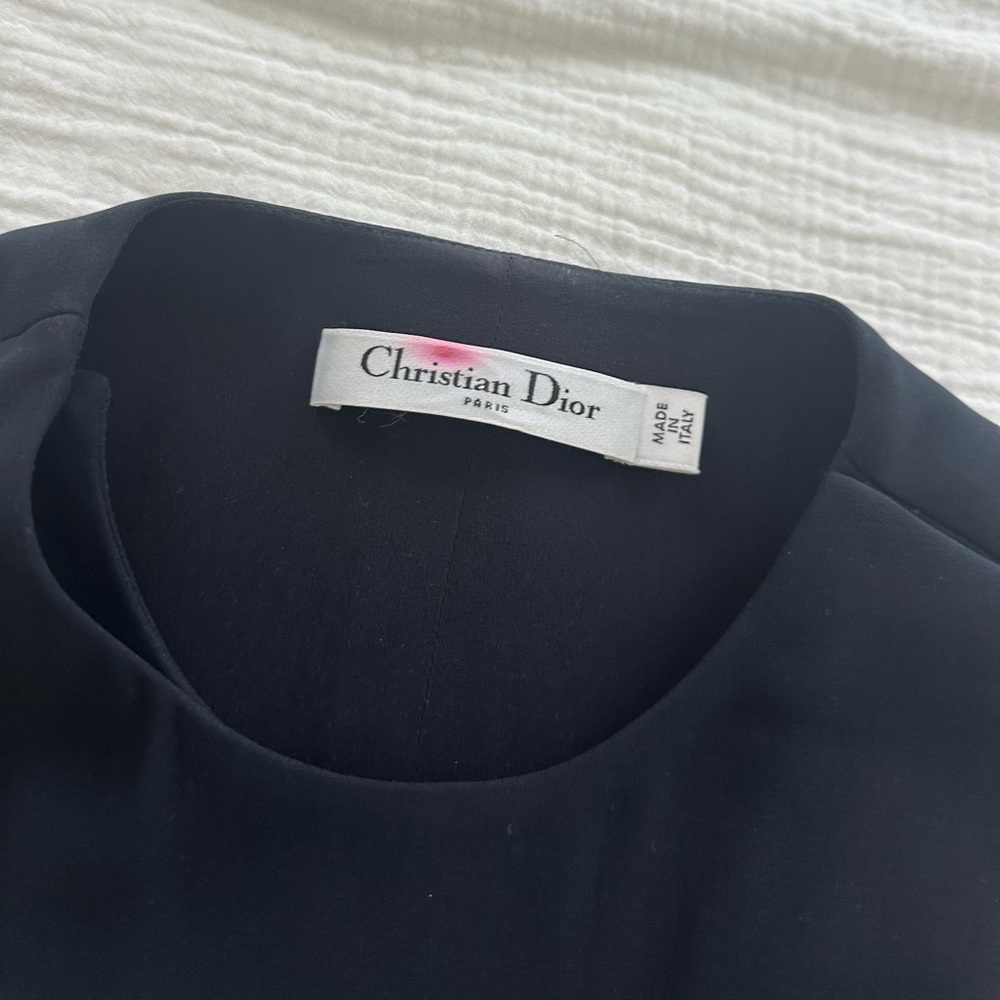 Christian Dior Navy Blue Midi Dress with Buttons sz 4 - Picture 6 of 7